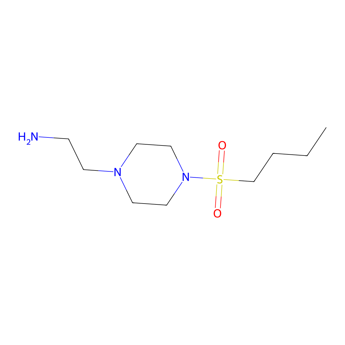 2-(4-(Butylsulfonyl)piperazin-1-yl)ethanamine molecular structure, CAS 1018256-24-0