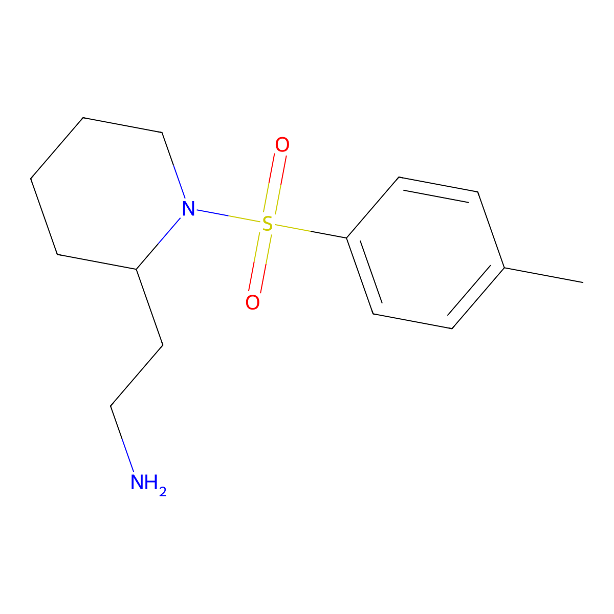 2-(1-Tosylpiperidin-2-yl)ethanamine molecular structure, CAS 1018257-44-7