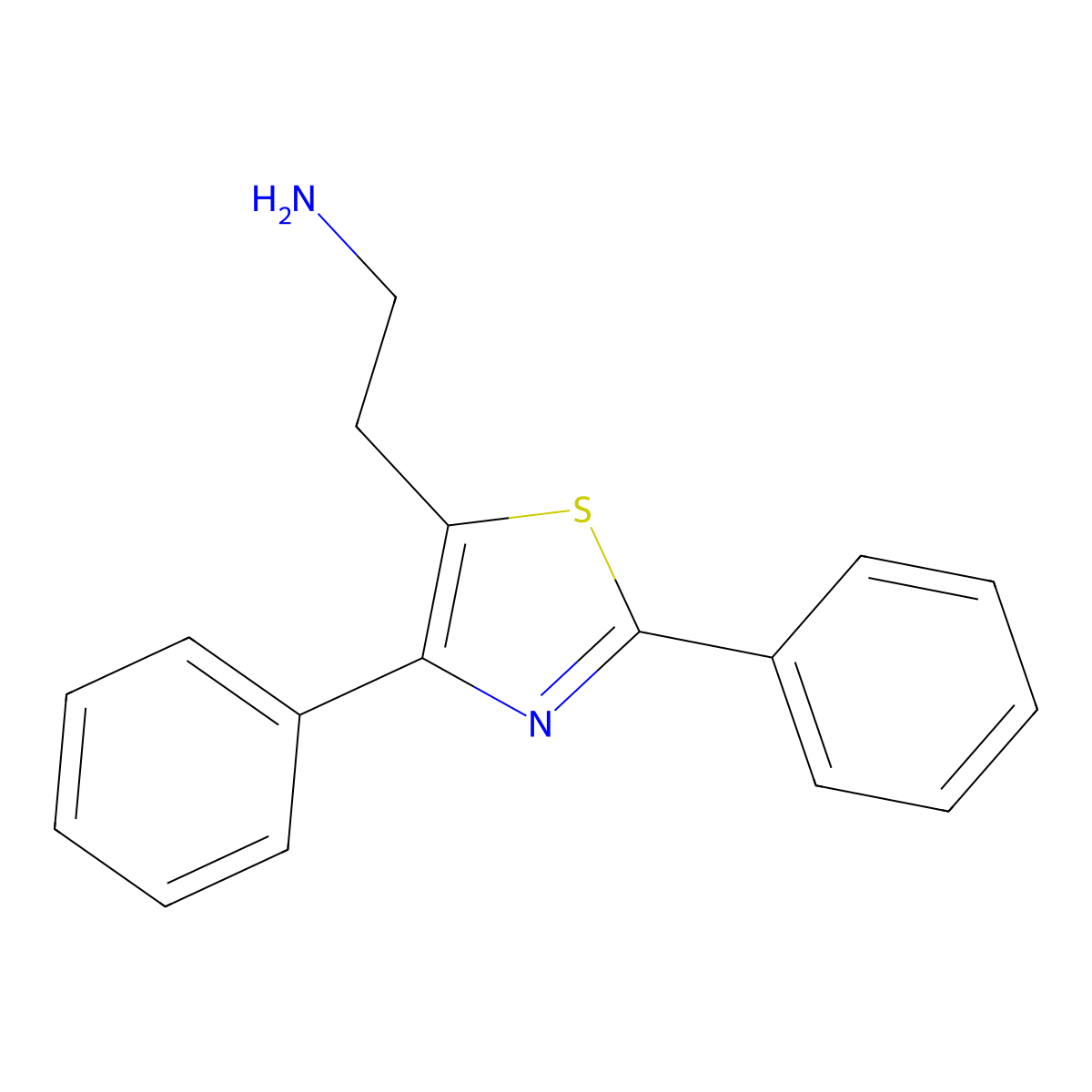 2-(Diphenyl-1,3-thiazol-5-yl)ethan-1-amine molecular structure, CAS 1018261-84-1