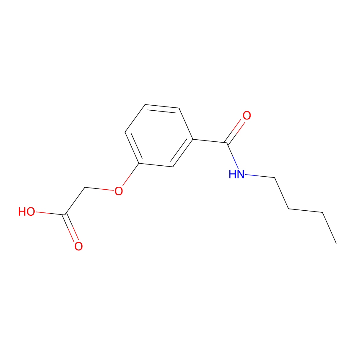 2-(3-(Butylcarbamoyl)phenoxy)acetic acid molecular structure, CAS 1018266-14-2