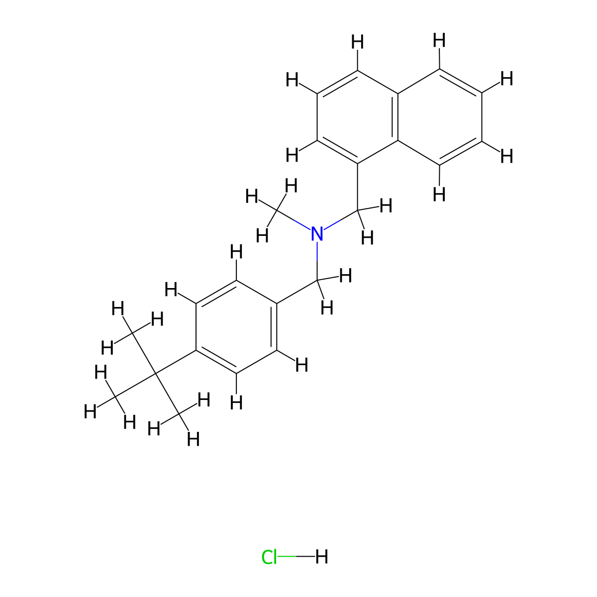 Butenafine Hydrochloride molecular structure, CAS 101827-46-7