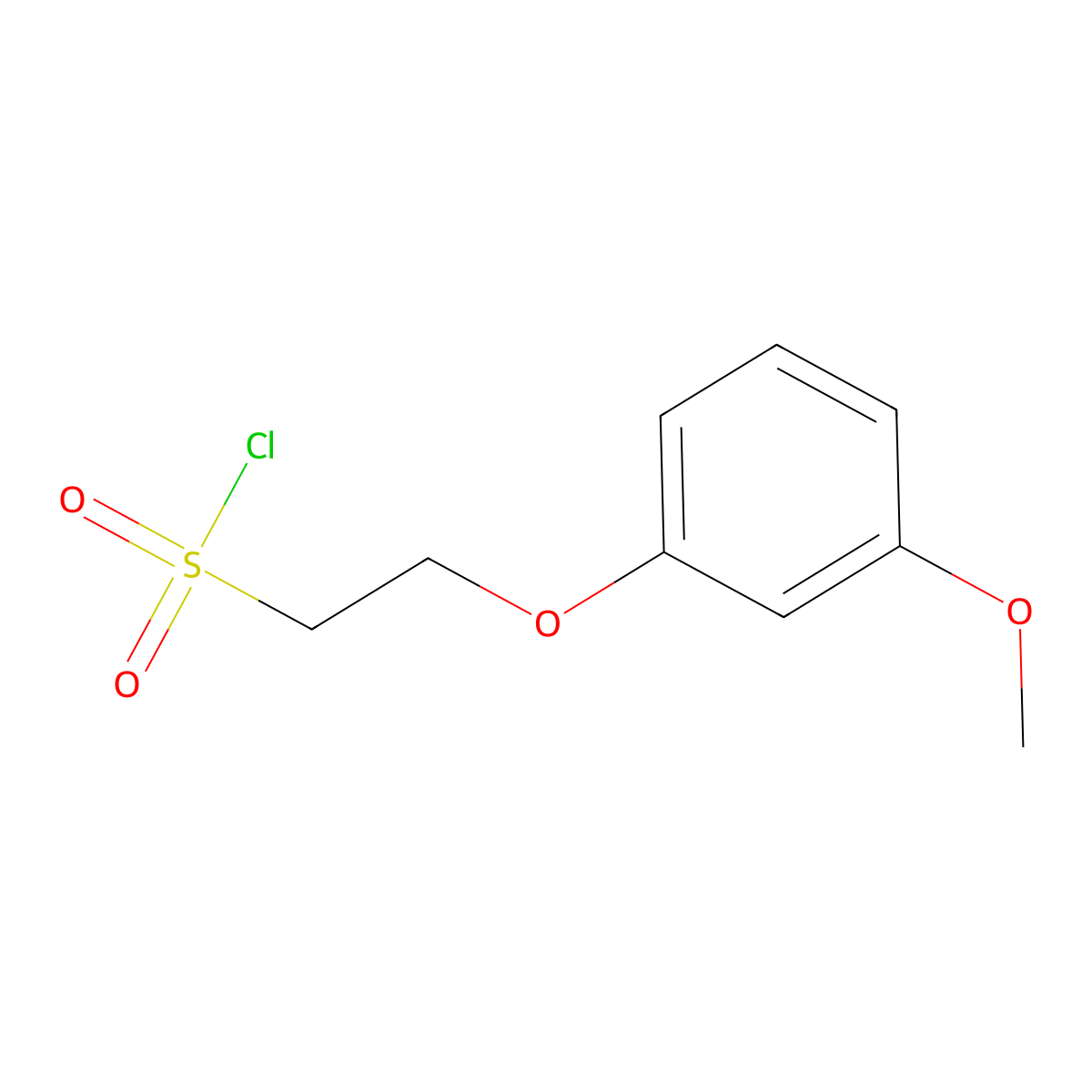 2-(3-Methoxyphenoxy)ethane-1-sulfonyl chloride molecular structure, CAS 1018271-16-3