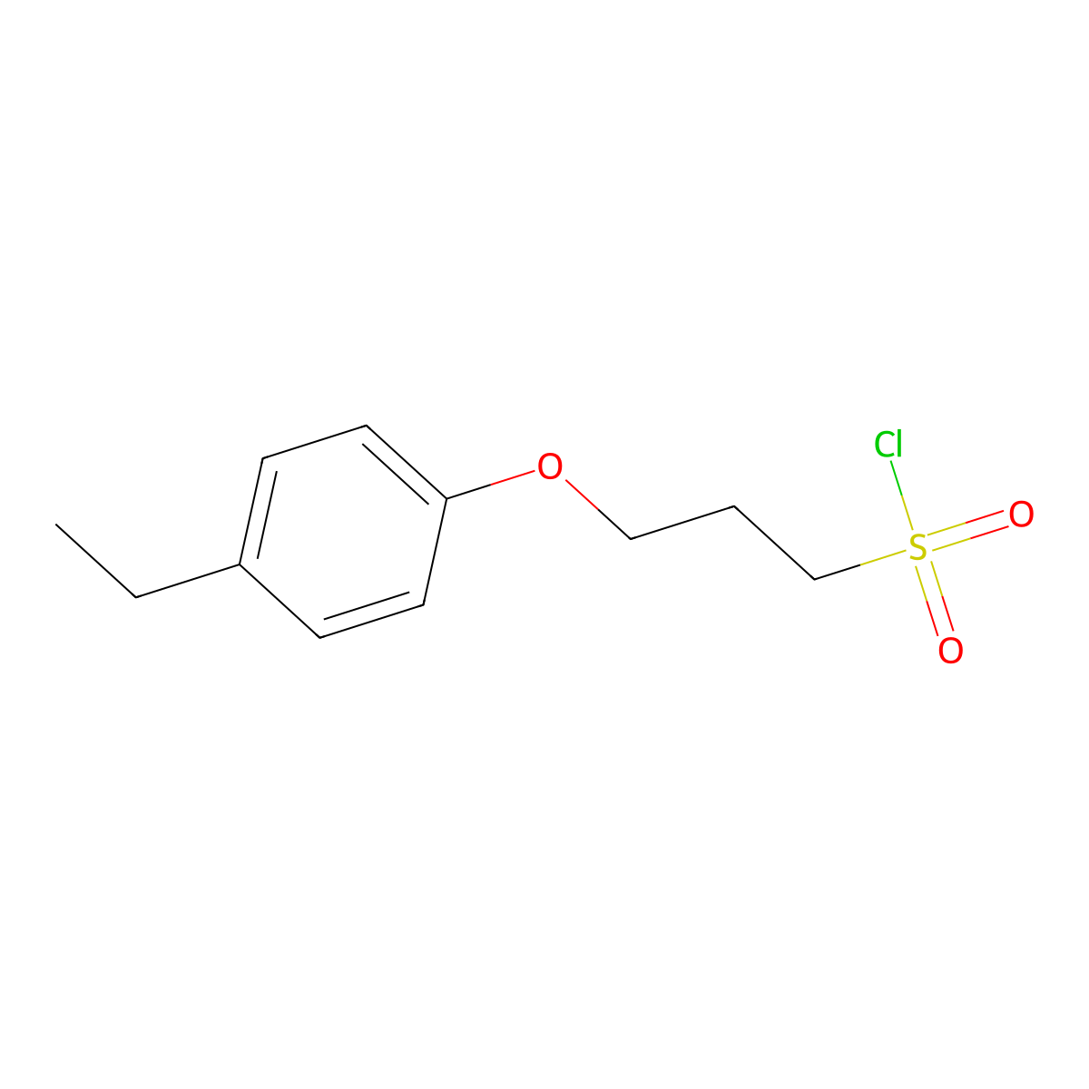 3-(4-Ethylphenoxy)propane-1-sulfonyl chloride molecular structure, CAS 1018271-60-7