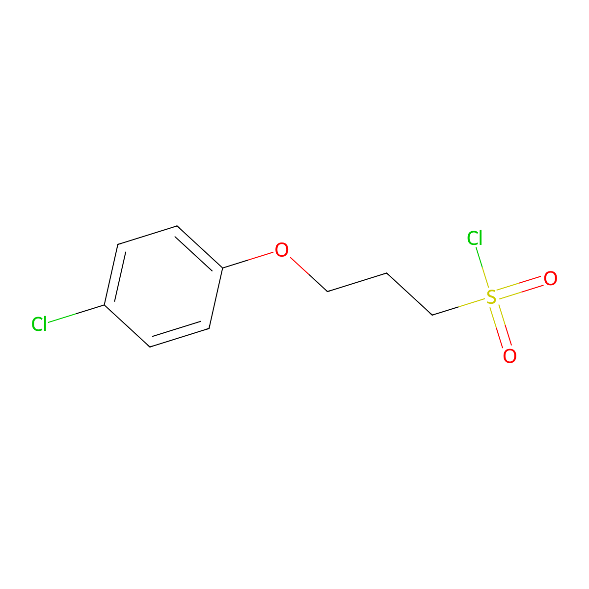 3-(4-Chlorophenoxy)propane-1-sulfonyl chloride molecular structure, CAS 1018271-63-0