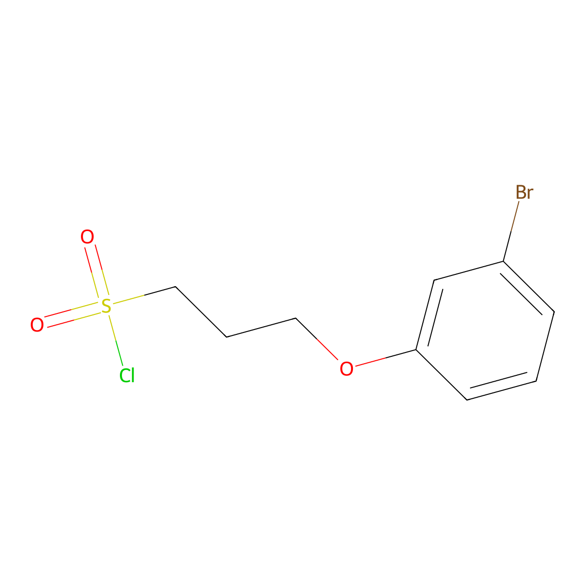 3-(3-Bromophenoxy)propane-1-sulfonyl chloride molecular structure, CAS 1018272-01-9