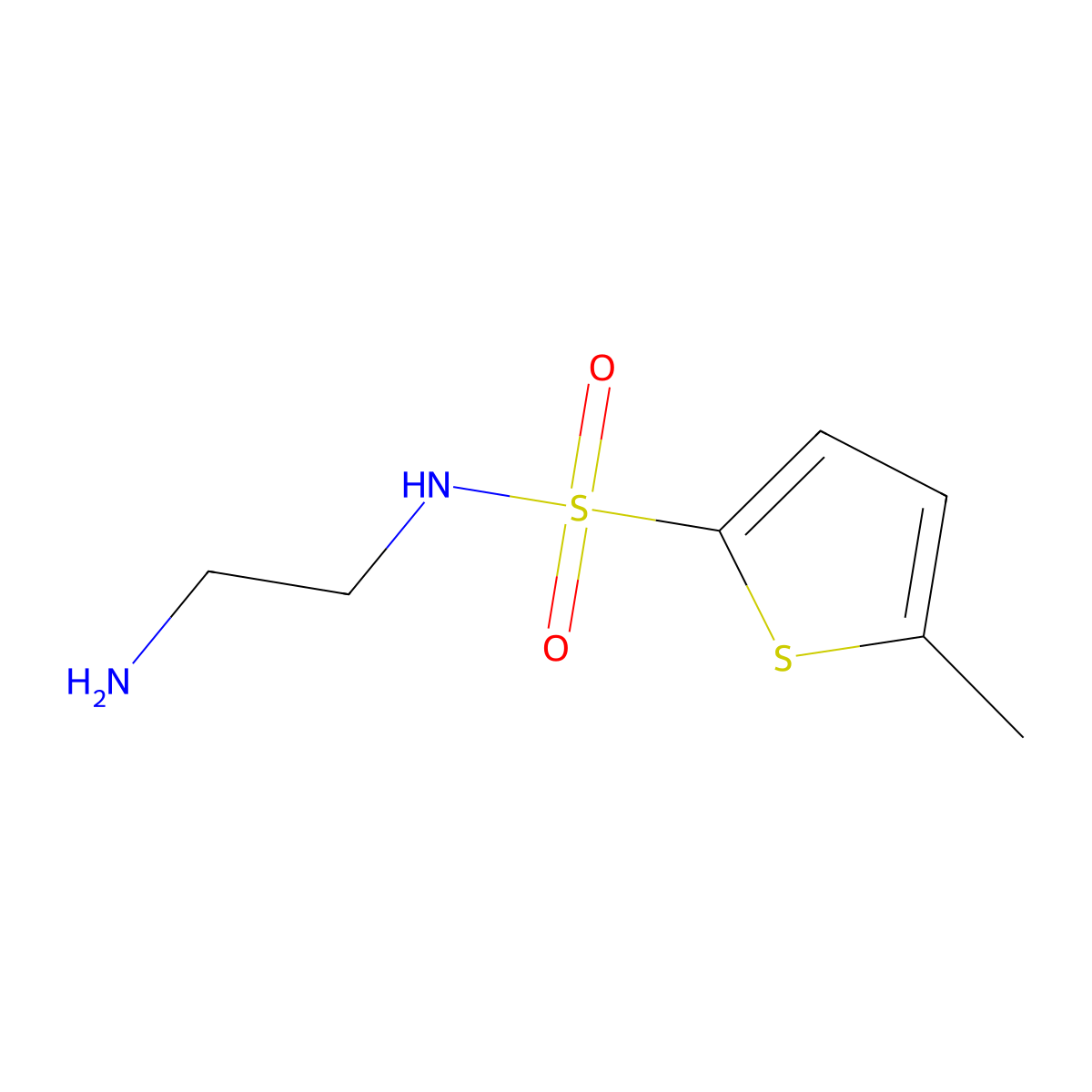 N-(2-aminoethyl)-5-methylthiophene-2-sulfonamide molecular structure, CAS 1018273-59-0