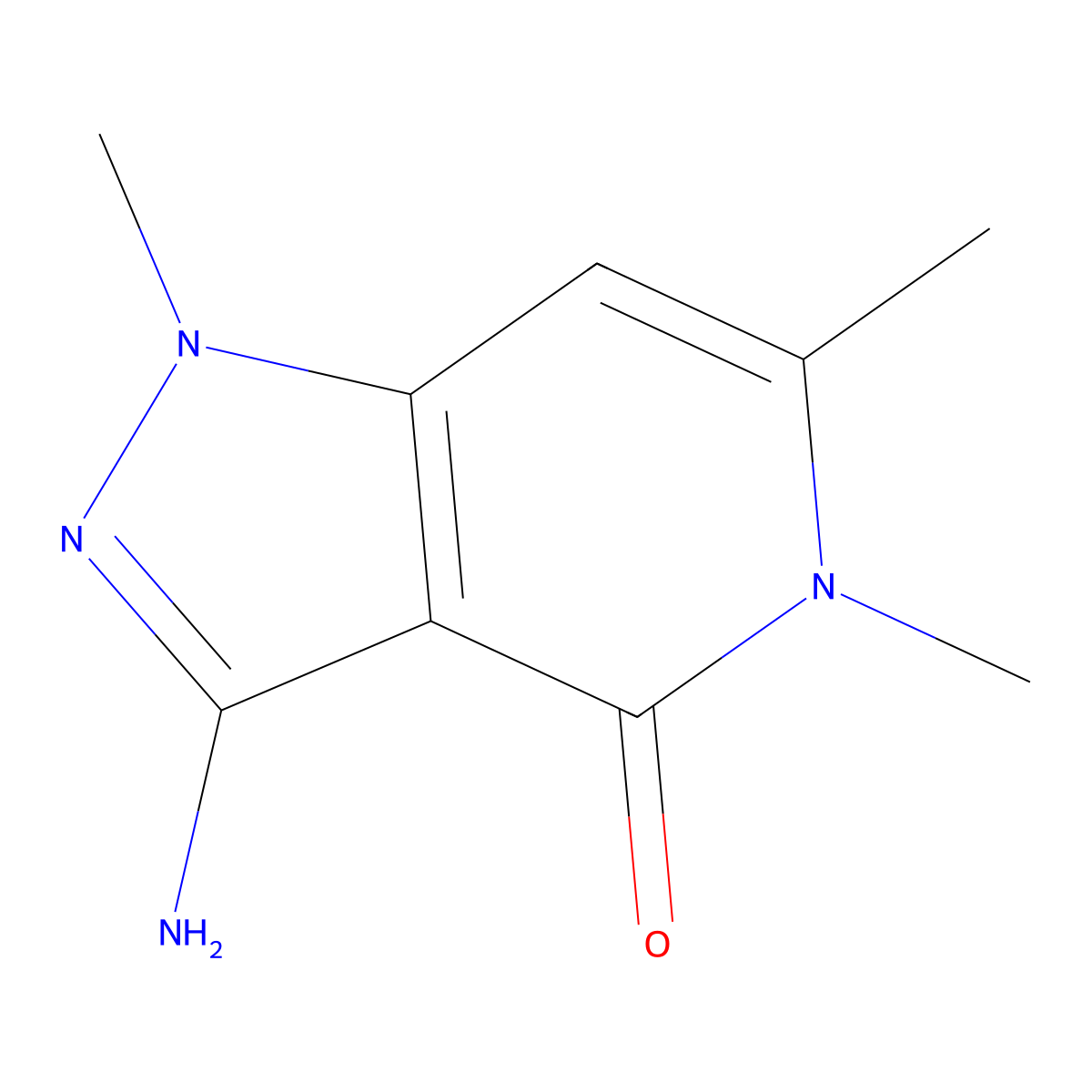 3-amino-1,5,6-trimethyl-1H,4H,5H-pyrazolo[4,3-c]pyridin-4-one molecular structure, CAS 1018274-29-7
