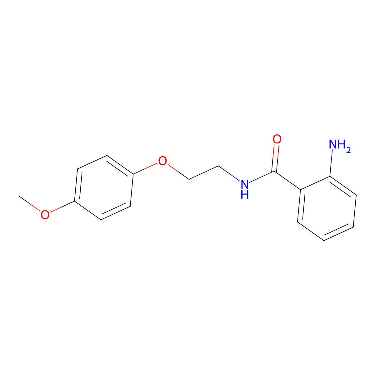 2-amino-N-[2-(4-methoxyphenoxy)ethyl]benzamide molecular structure, CAS 1018277-32-1