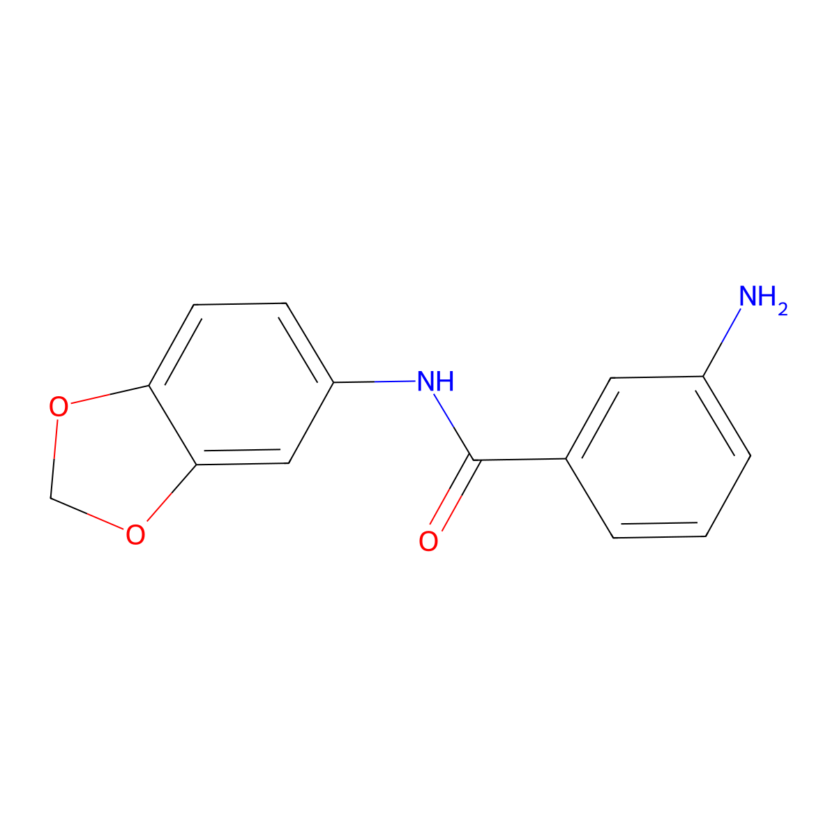 3-amino-N-(2H-1,3-benzodioxol-5-yl)benzamide molecular structure, CAS 1018278-21-1
