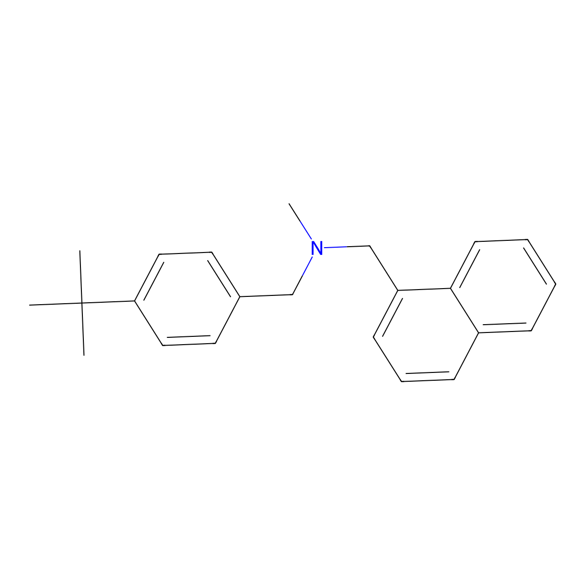 Butenafine molecular structure, CAS 101828-21-1
