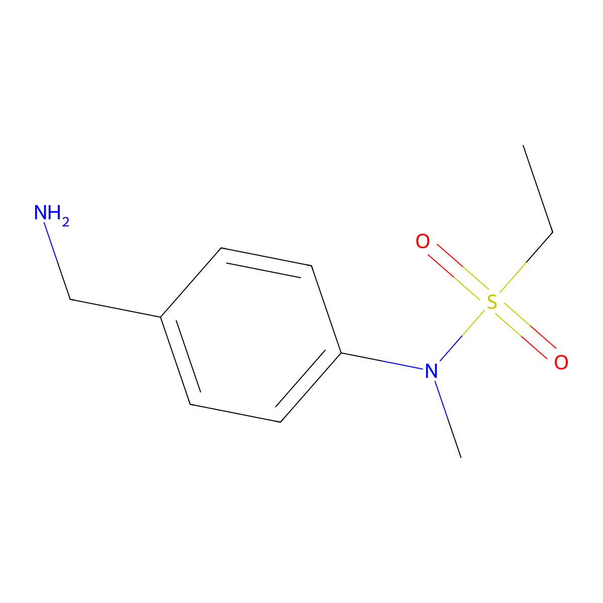 n-(4-(Aminomethyl)phenyl)-N-methylethanesulfonamide molecular structure, CAS 1018281-12-3