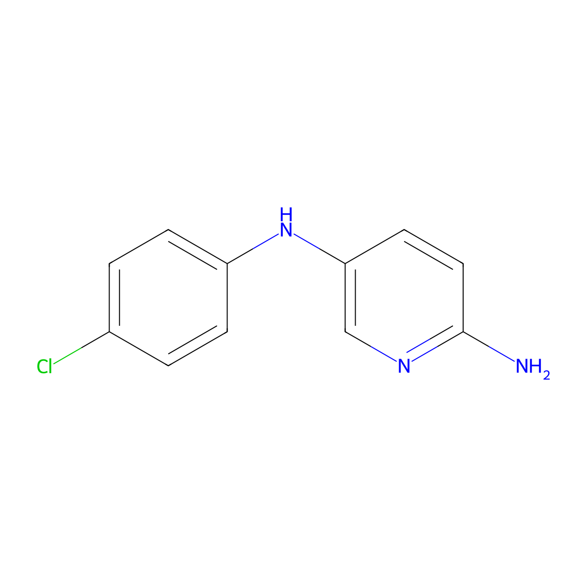 N5-(4-Chlorophenyl)pyridine-2,5-diamine molecular structure, CAS 1018281-51-0