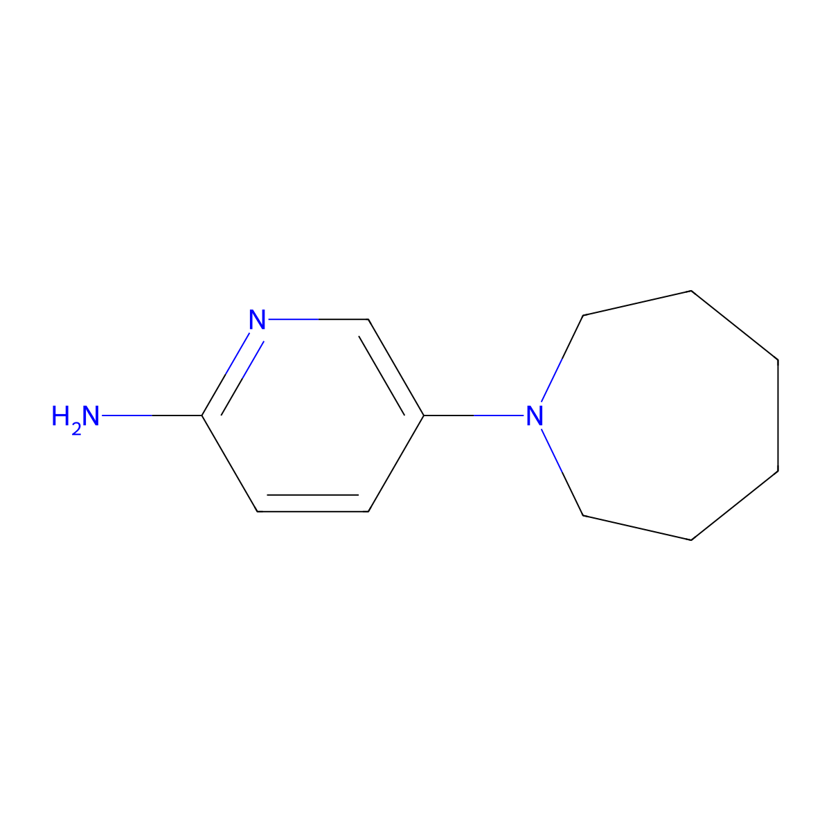 5-(Azepan-1-yl)pyridin-2-amine molecular structure, CAS 1018283-28-7