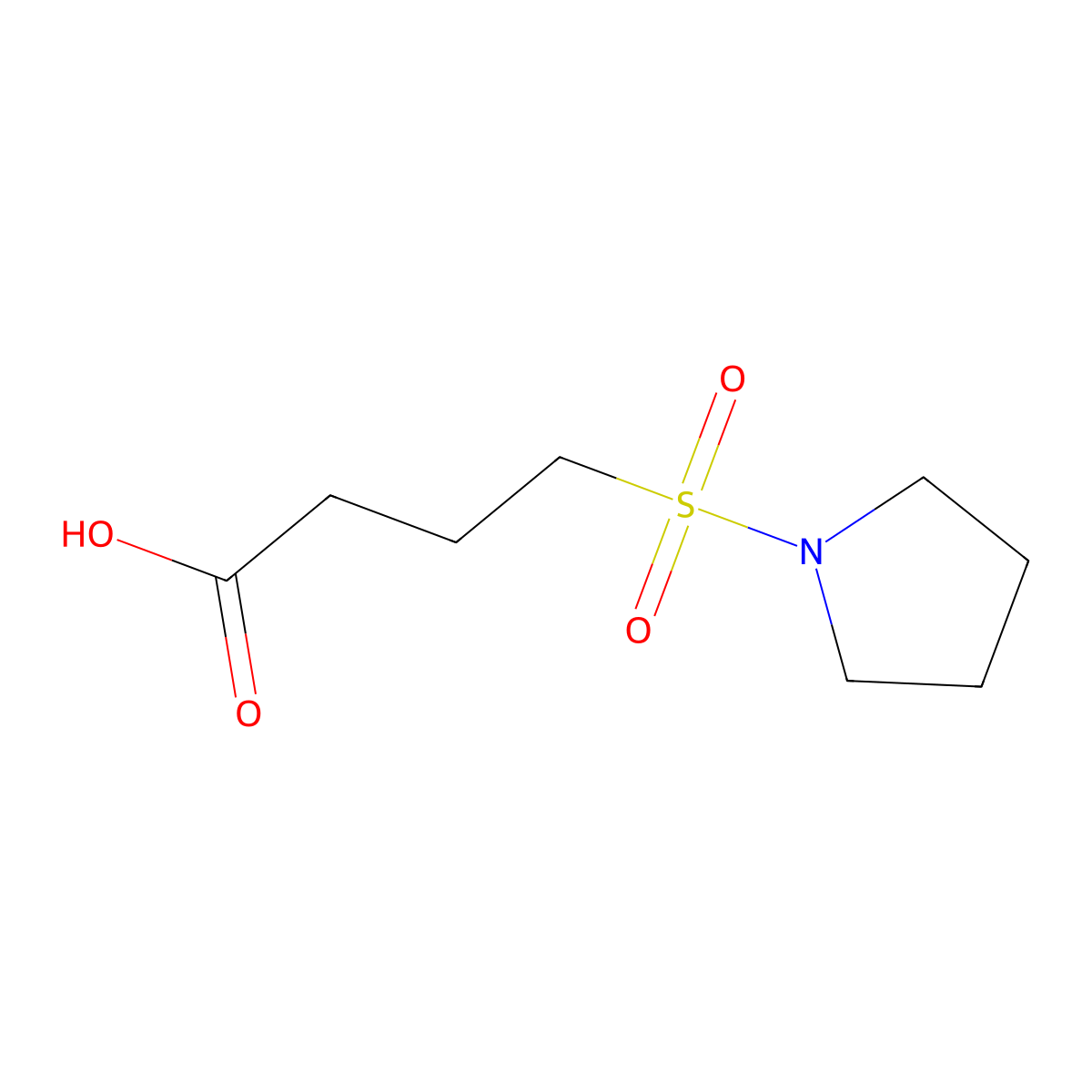 4-(Pyrrolidine-1-sulfonyl)butanoic acid molecular structure, CAS 1018283-85-6