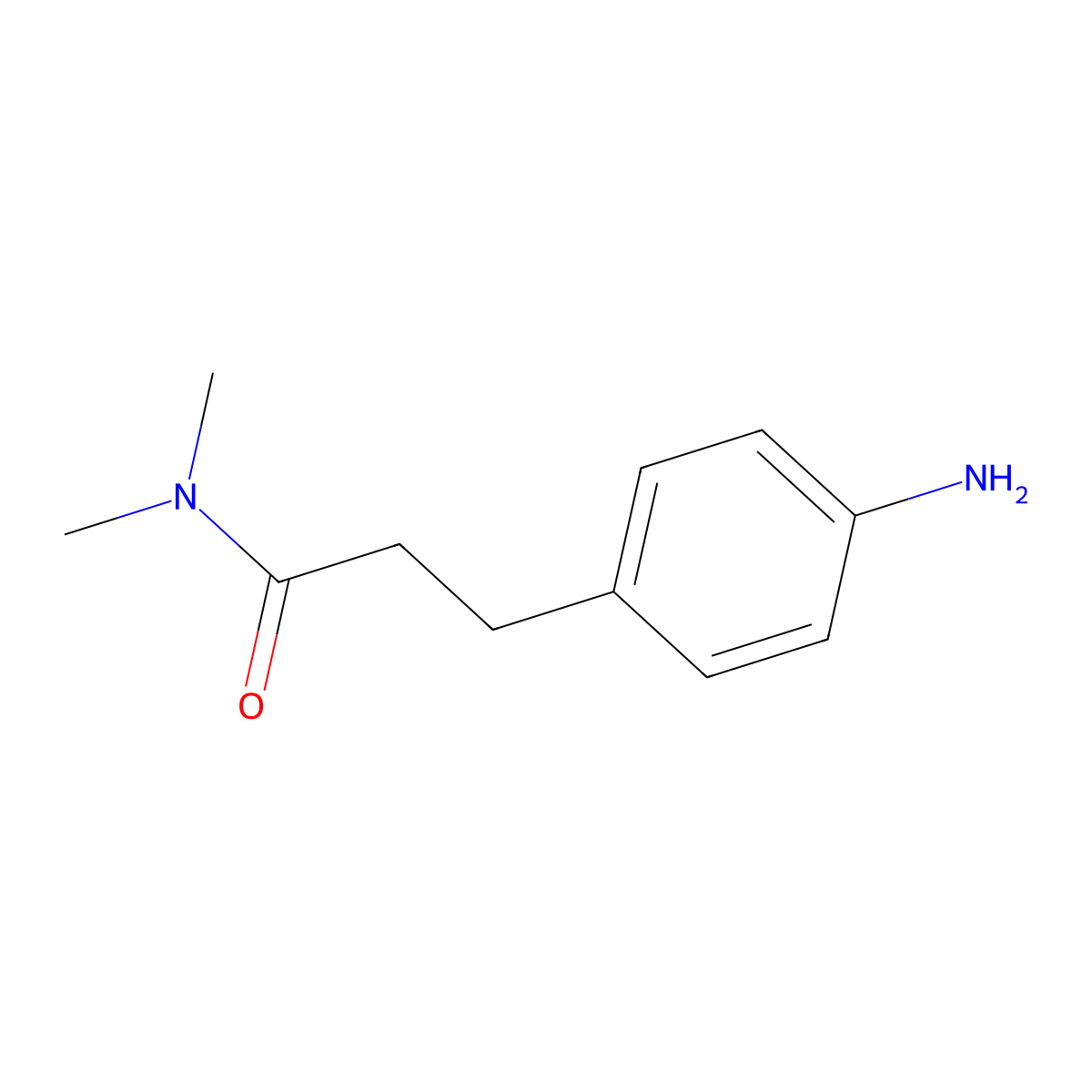 3-(4-Aminophenyl)-N,N-dimethylpropanamide molecular structure, CAS 1018284-46-2