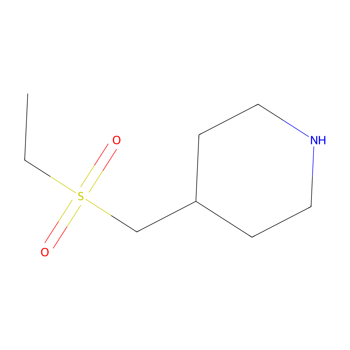 4-((Ethylsulfonyl)methyl)piperidine molecular structure, CAS 1018285-68-1