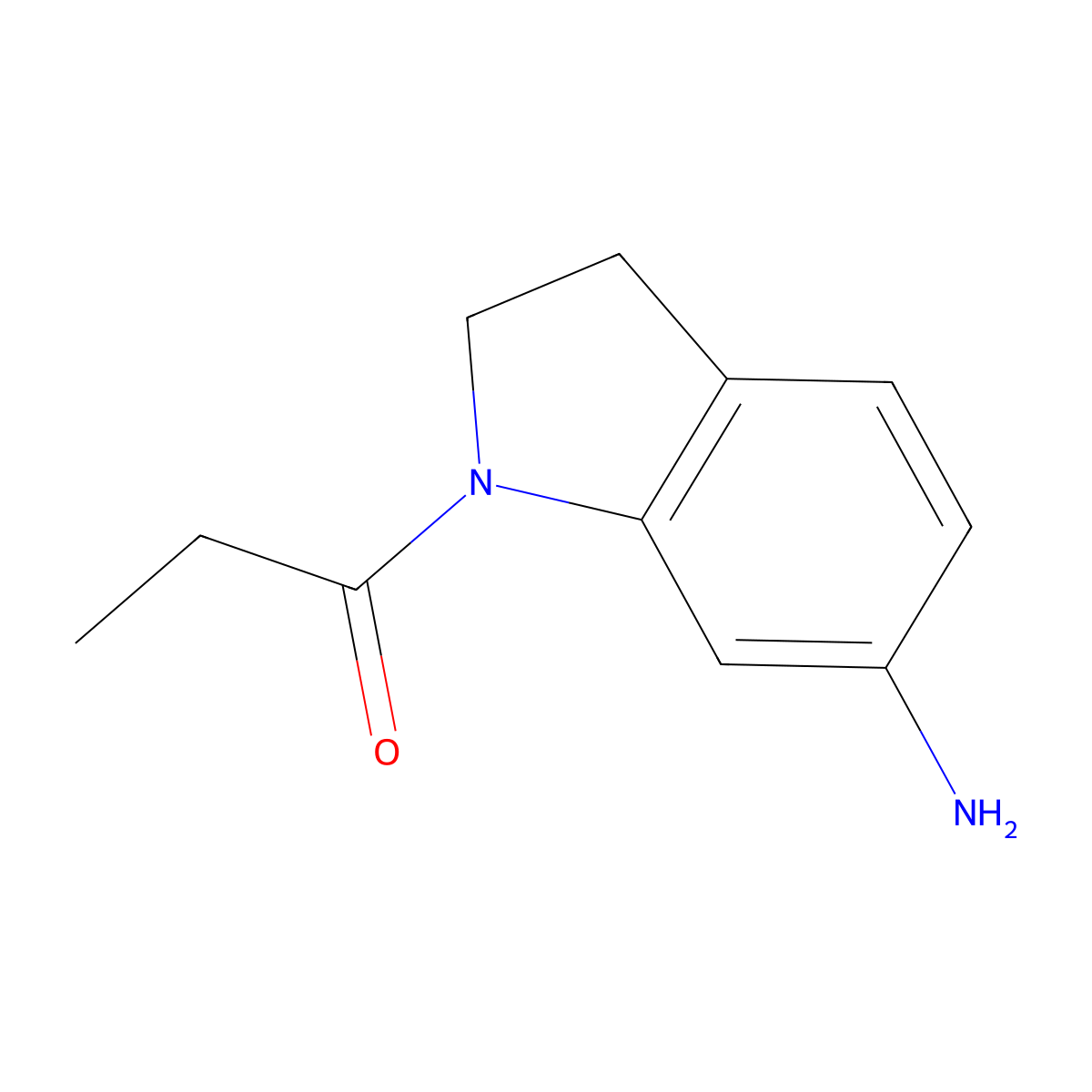 1-(6-Aminoindolin-1-yl)propan-1-one molecular structure, CAS 1018286-45-7
