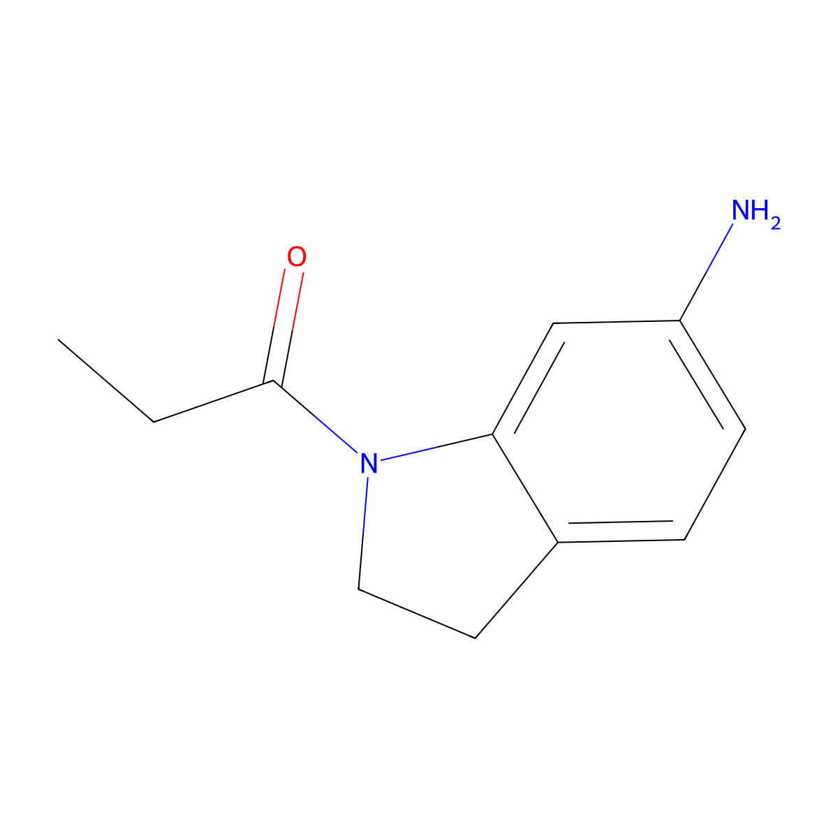 1-(6-Aminoindolin-1-yl)propan-1-one molecular structure, CAS 1018286-45-7