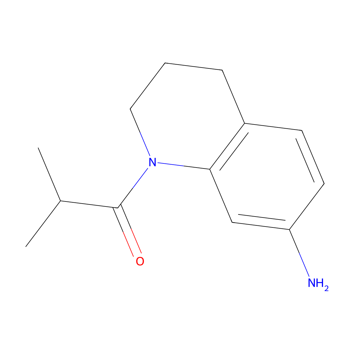 1-Isobutyryl-1,2,3,4-tetrahydroquinolin-7-amine molecular structure, CAS 1018287-36-9