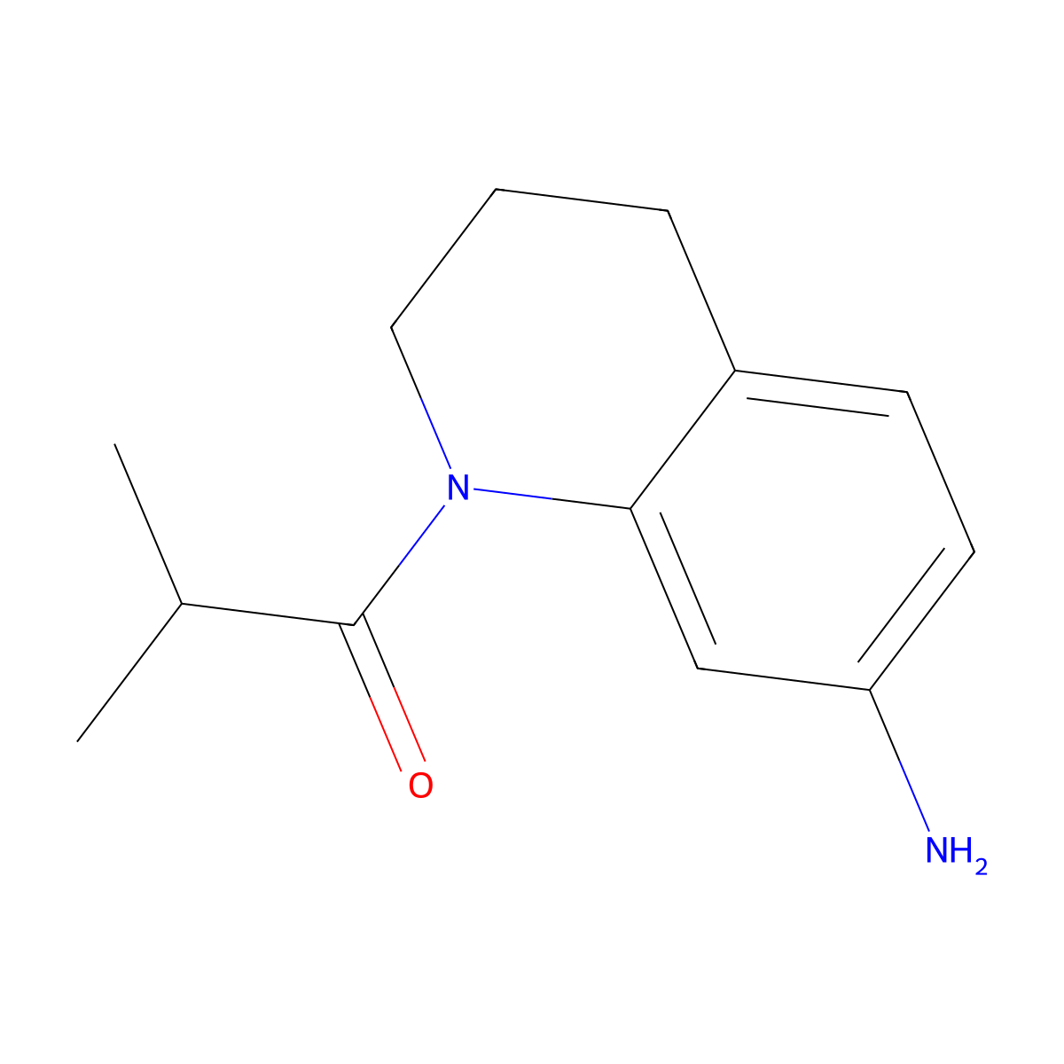 1-Isobutyryl-1,2,3,4-tetrahydroquinolin-7-amine molecular structure, CAS 1018287-36-9