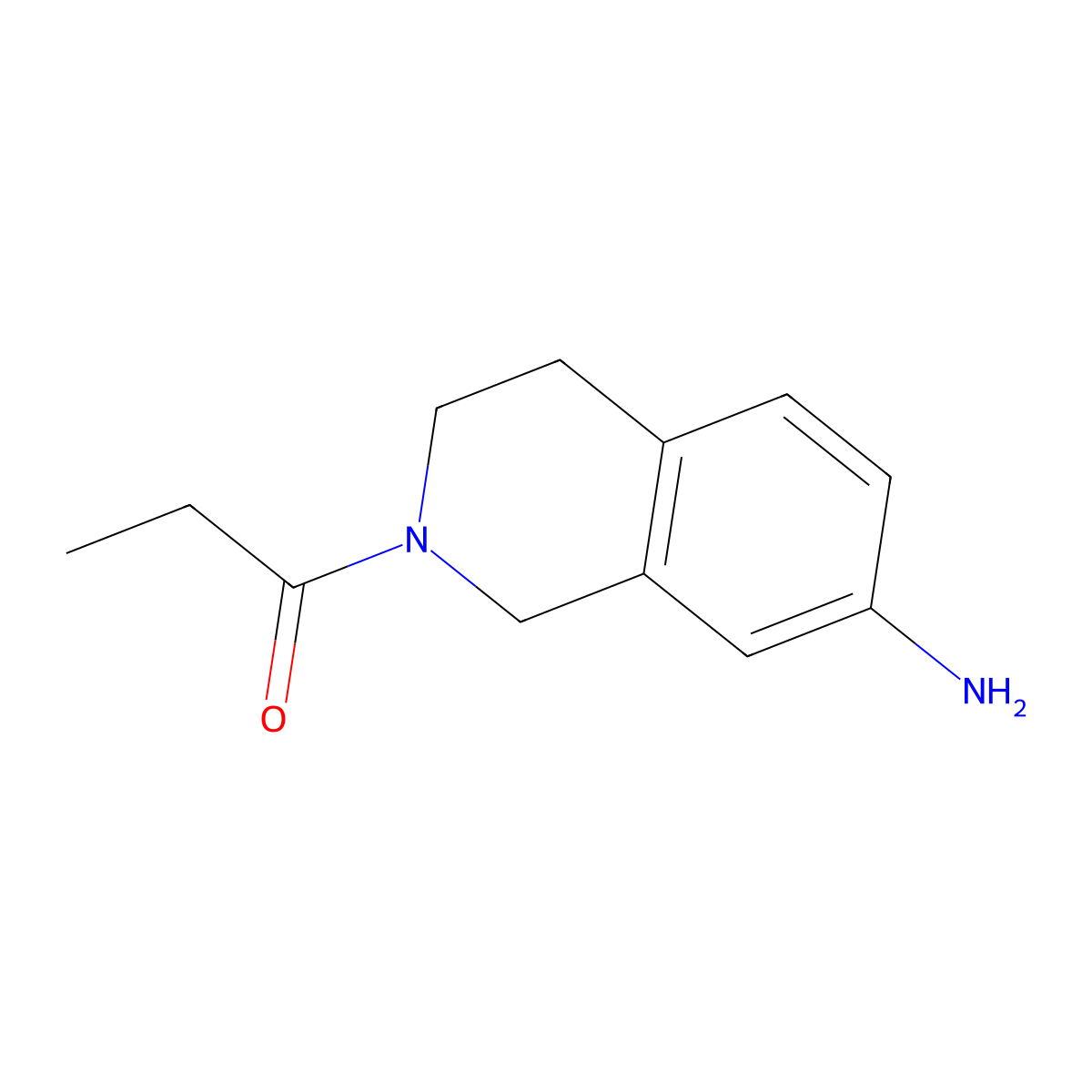 2-Propionyl-1,2,3,4-tetrahydroisoquinolin-7-amine molecular structure, CAS 1018288-03-3