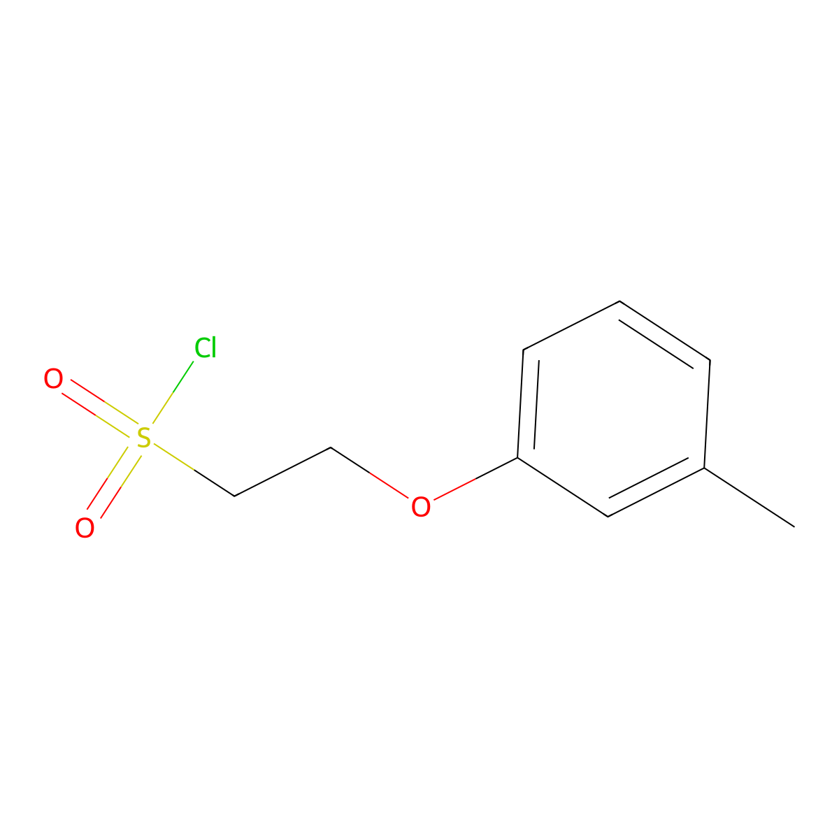 2-(M-tolyloxy)ethane-1-sulfonyl chloride molecular structure, CAS 1018288-14-6