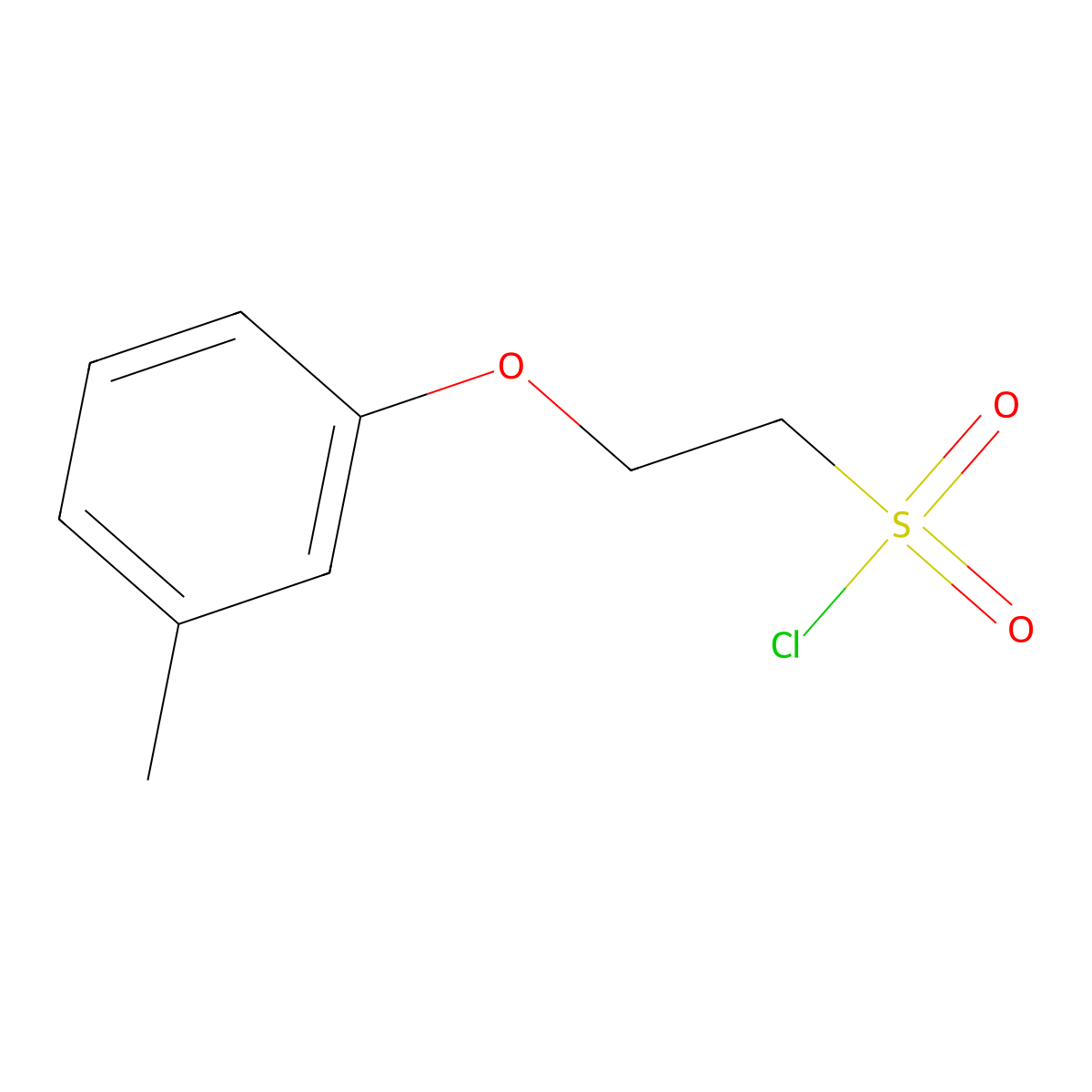 2-(M-tolyloxy)ethane-1-sulfonyl chloride molecular structure, CAS 1018288-14-6