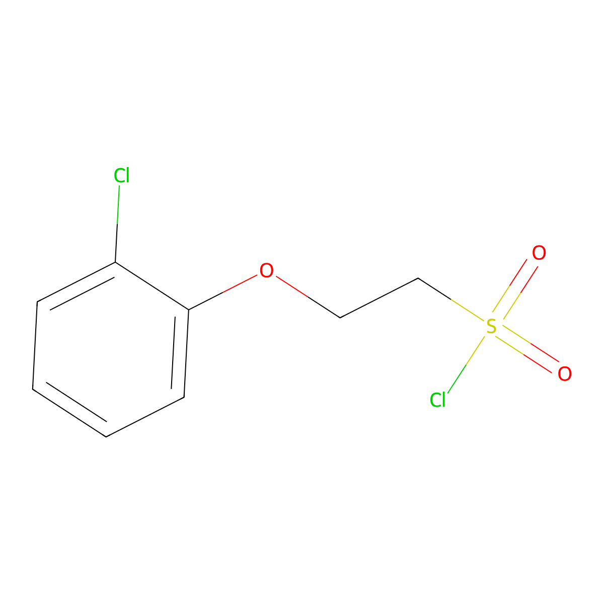 2-(2-Chlorophenoxy)ethane-1-sulfonyl chloride molecular structure, CAS 1018288-30-6