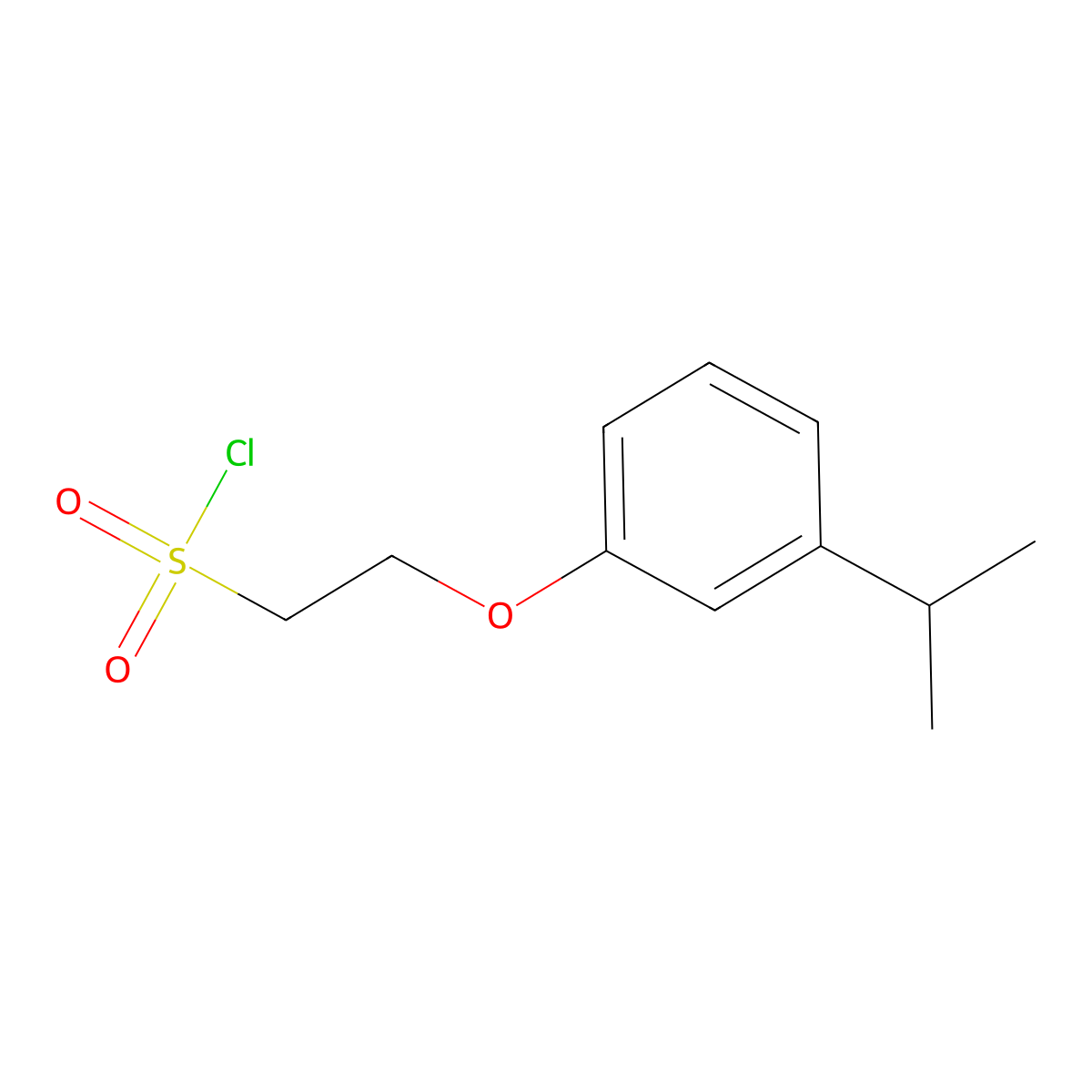 2-(3-Isopropylphenoxy)ethane-1-sulfonyl chloride molecular structure, CAS 1018288-34-0