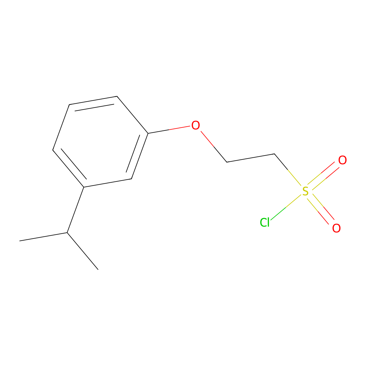 2-(3-Isopropylphenoxy)ethane-1-sulfonyl chloride molecular structure, CAS 1018288-34-0