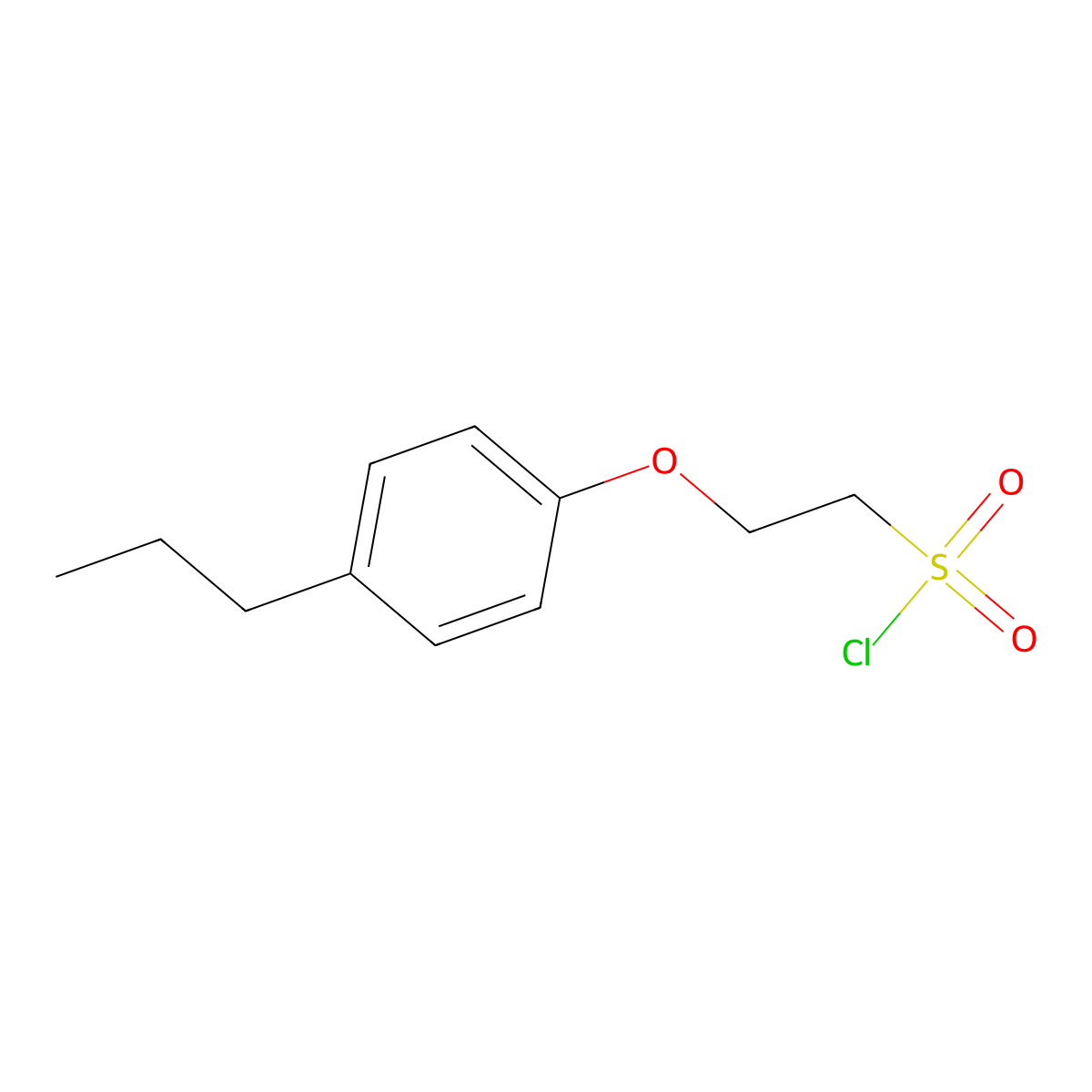 2-(4-Propylphenoxy)ethane-1-sulfonyl chloride molecular structure, CAS 1018288-38-4