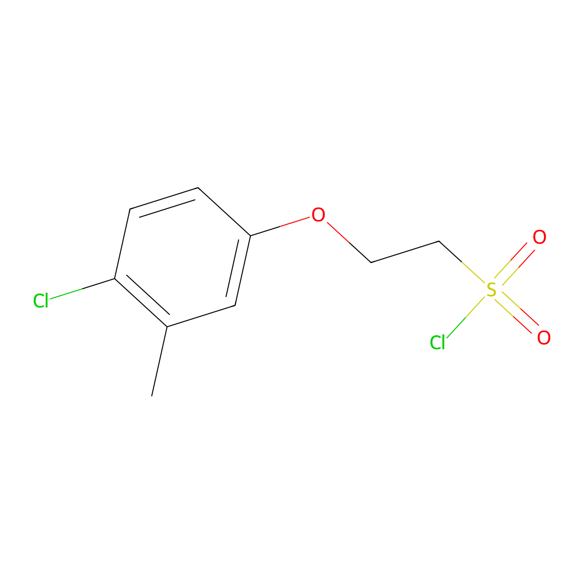 2-(4-Chloro-3-methylphenoxy)ethane-1-sulfonyl chloride molecular structure, CAS 1018288-42-0