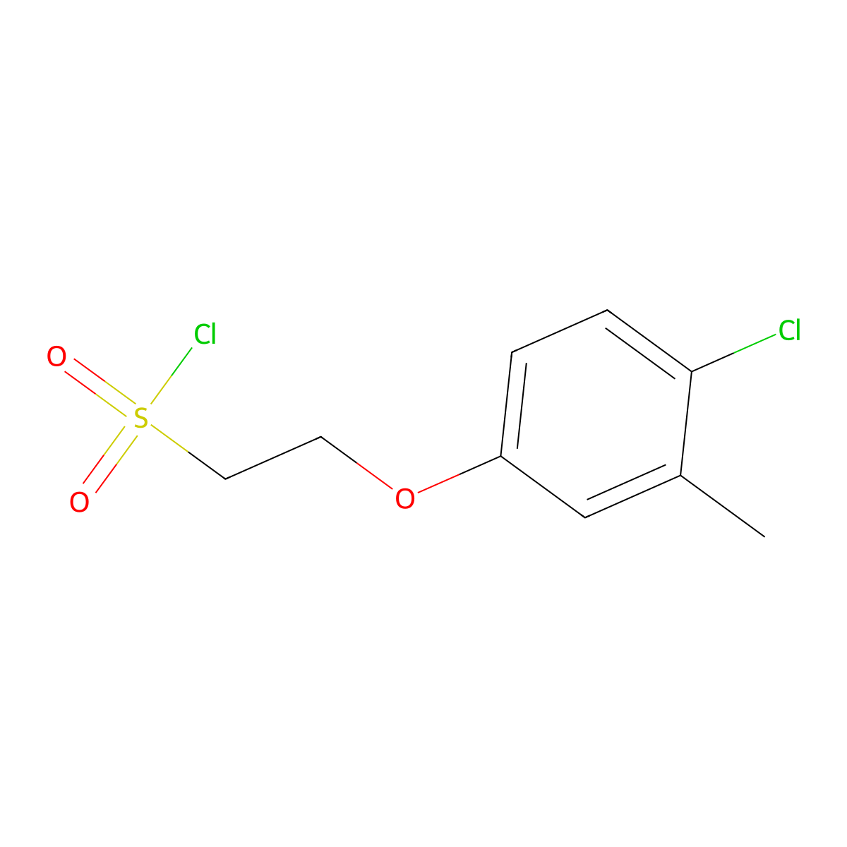 2-(4-Chloro-3-methylphenoxy)ethane-1-sulfonyl chloride molecular structure, CAS 1018288-42-0