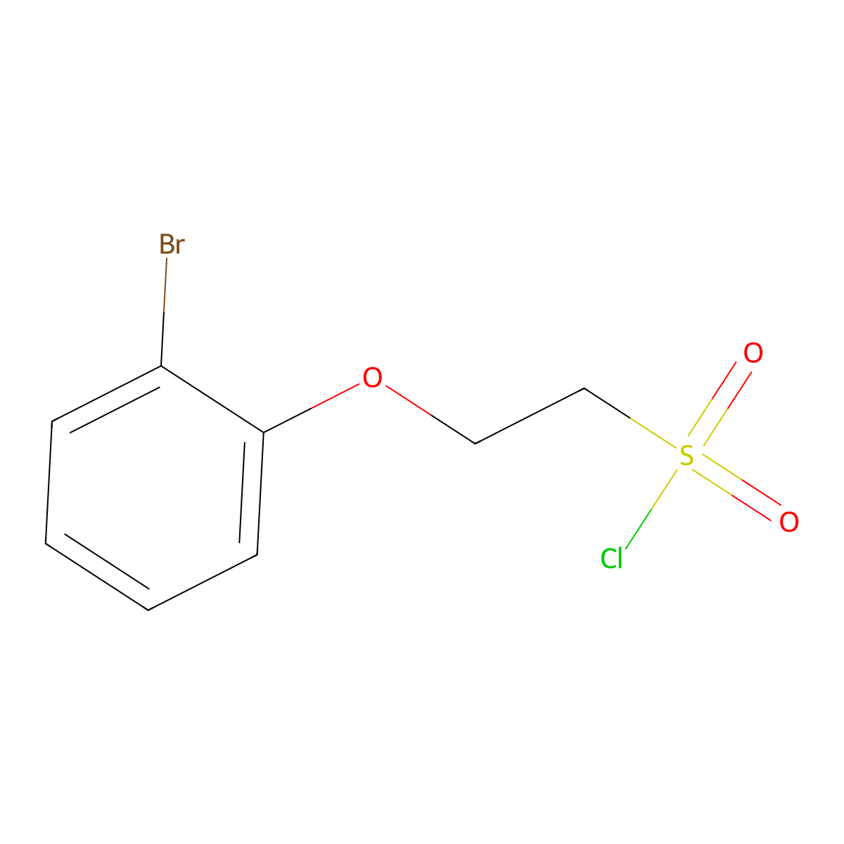 2-(2-Bromophenoxy)ethane-1-sulfonyl chloride molecular structure, CAS 1018289-19-4