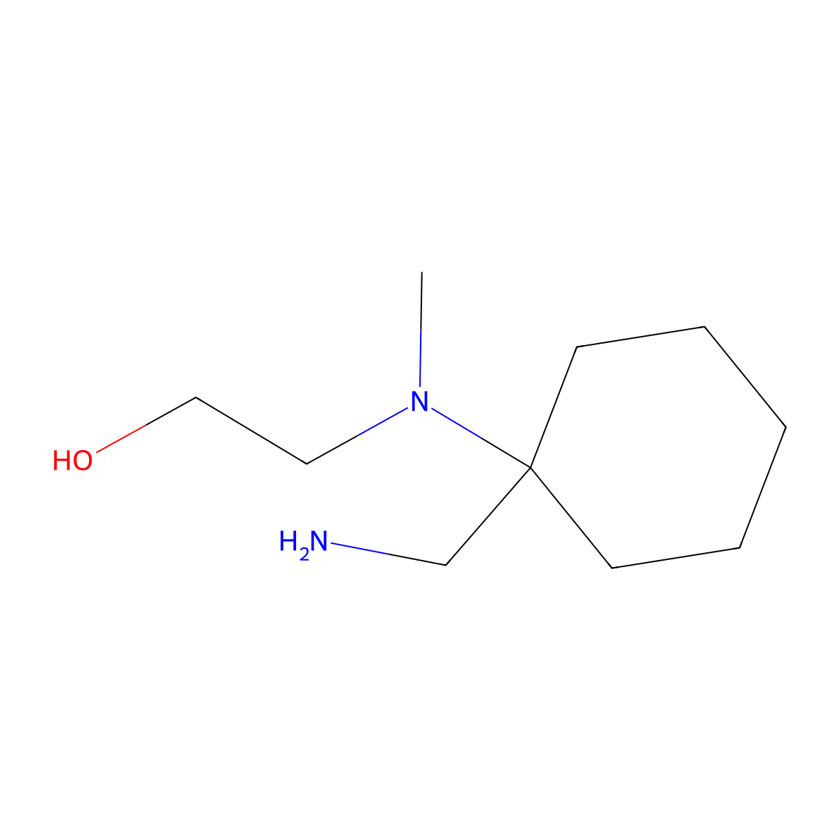2-{[1-(Aminomethyl)cyclohexyl](methyl)amino}ethan-1-ol molecular structure, CAS 1018289-25-2