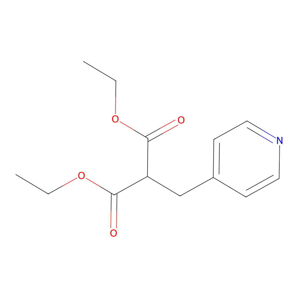 Diethyl 2-(pyridin-4-ylmethyl)malonate molecular structure, CAS 101829-74-7