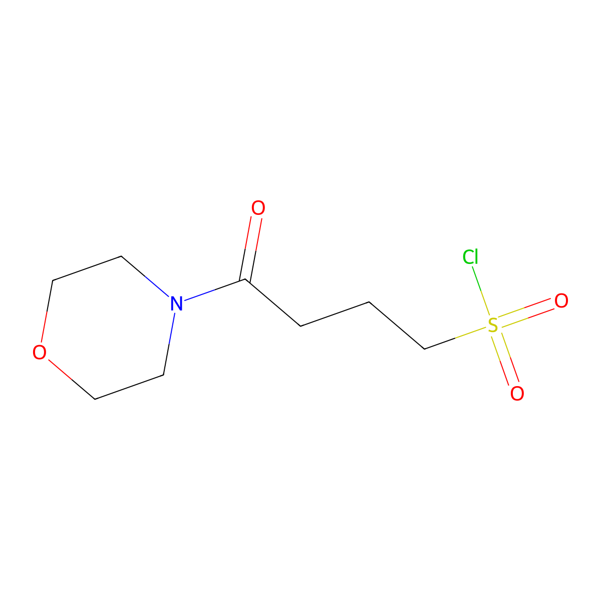 4-(Morpholin-4-yl)-4-oxobutane-1-sulfonyl chloride molecular structure, CAS 1018292-63-1