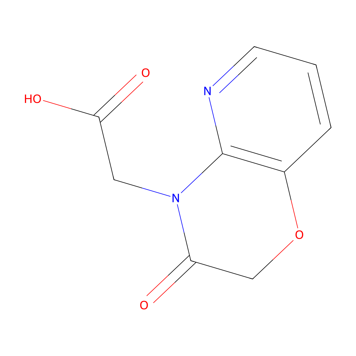 2-(3-Oxo-2H-pyrido[3,2-b][1,4]oxazin-4(3H)-yl)acetic acid molecular structure, CAS 1018293-21-4