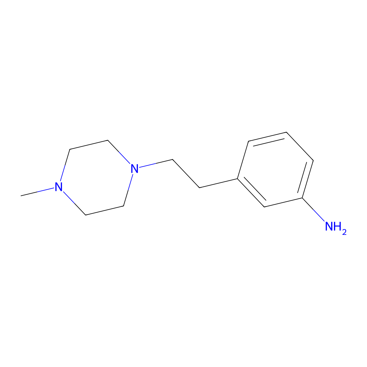 3-[2-(4-Methylpiperazin-1-yl)ethyl]aniline molecular structure, CAS 1018294-23-9