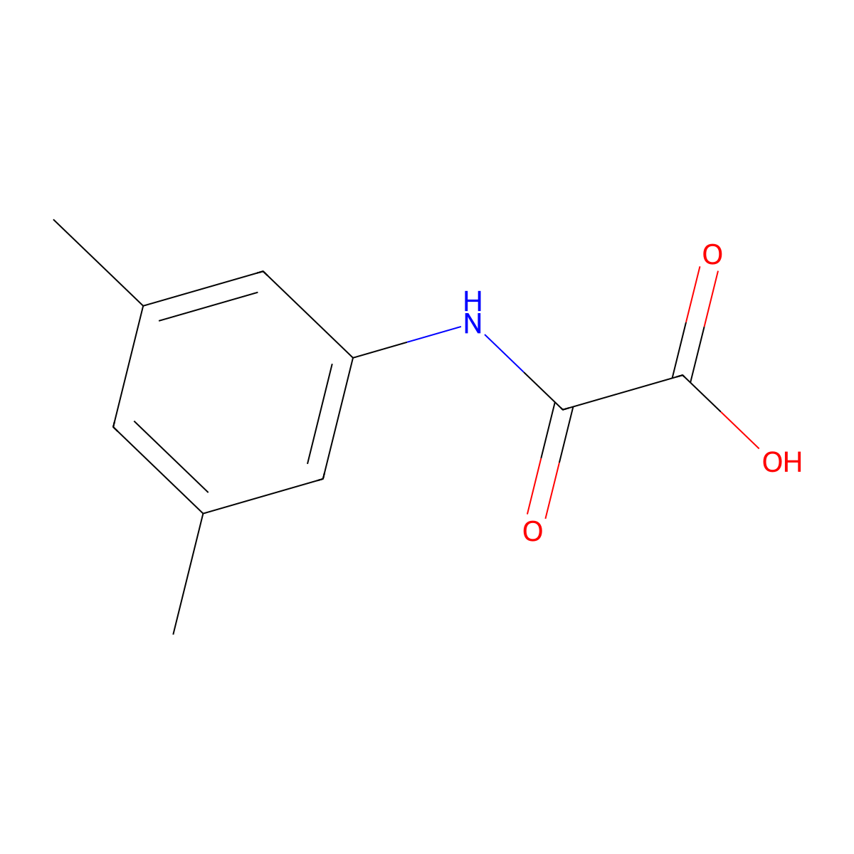 [(3,5-Dimethylphenyl)amino](oxo)acetic acid molecular structure, CAS 1018295-15-2