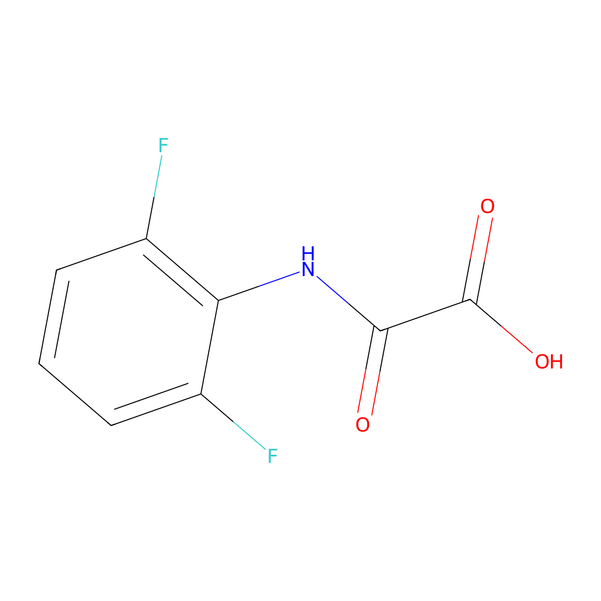 [(2,6-Difluorophenyl)carbamoyl]formic acid molecular structure, CAS 1018295-42-5