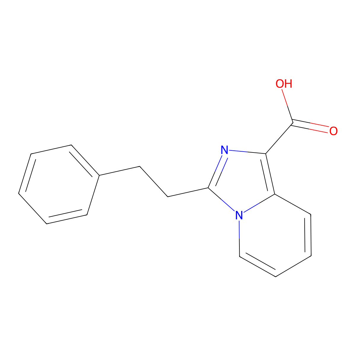 3-(2-Phenylethyl)imidazo[1,5-a]pyridine-1-carboxylic acid molecular structure, CAS 1018295-97-0