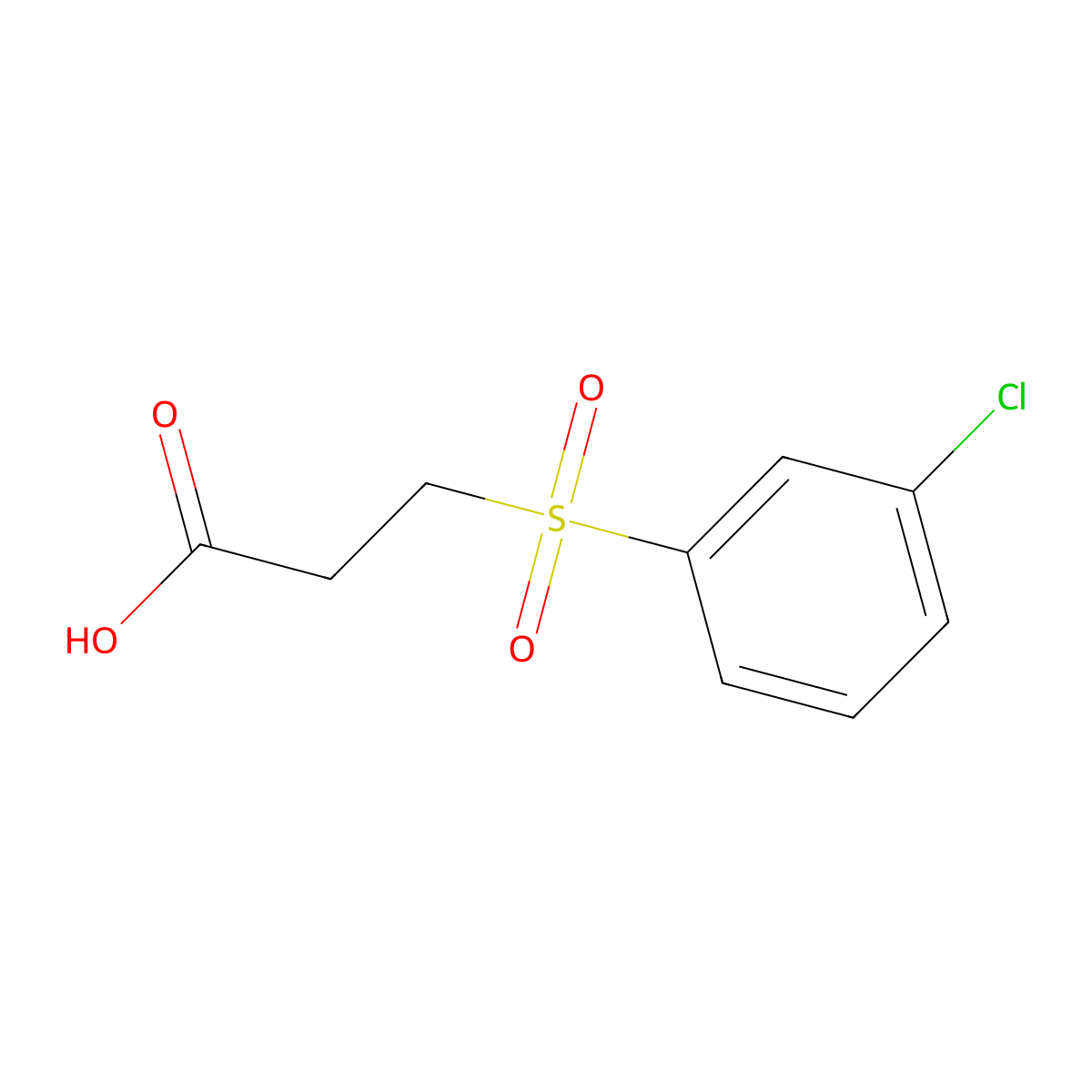 3-(3-Chlorobenzenesulfonyl)propanoic acid molecular structure, CAS 1018299-90-5