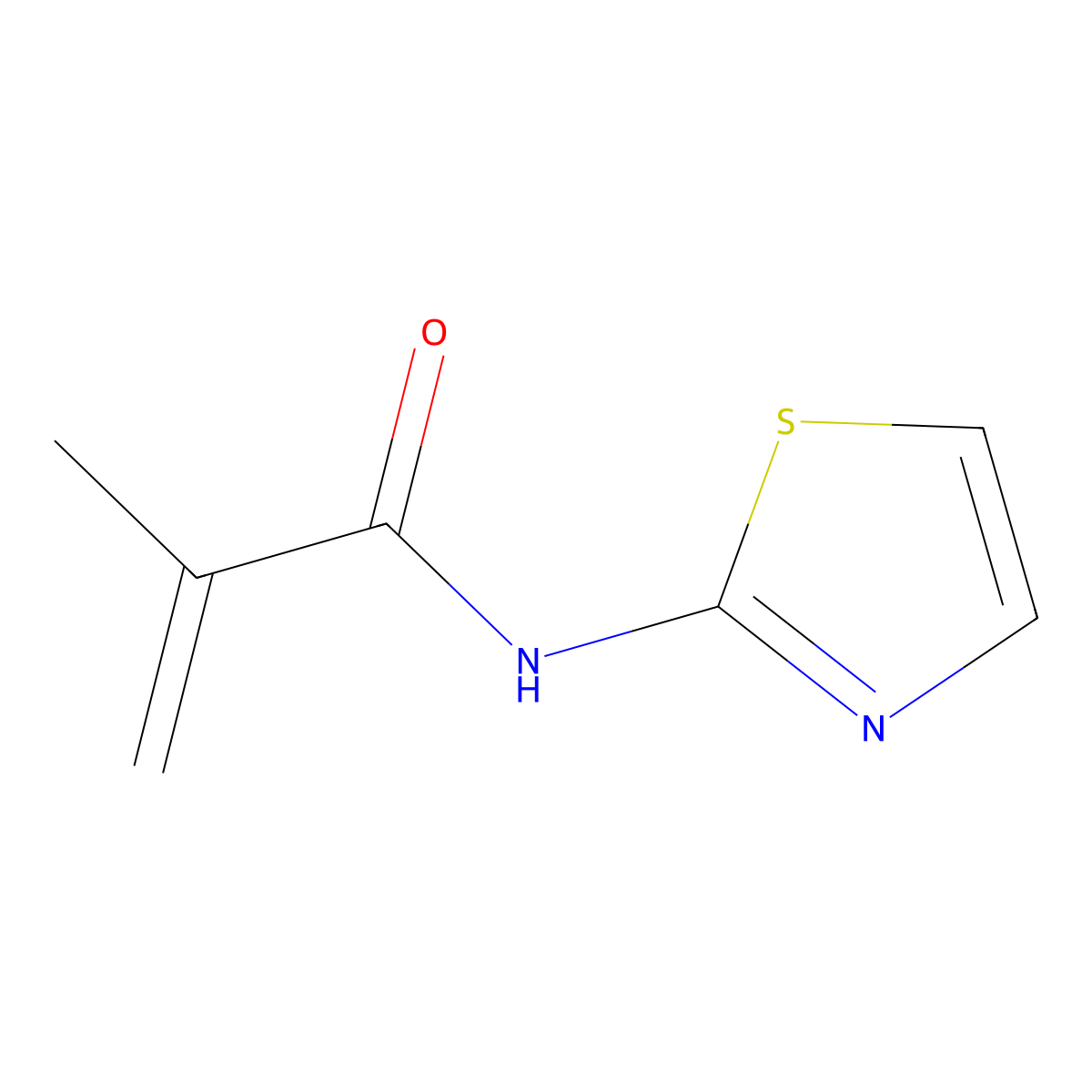 2-Methyl-N-(1,3-thiazol-2-yl)prop-2-enamide molecular structure, CAS 101830-94-8
