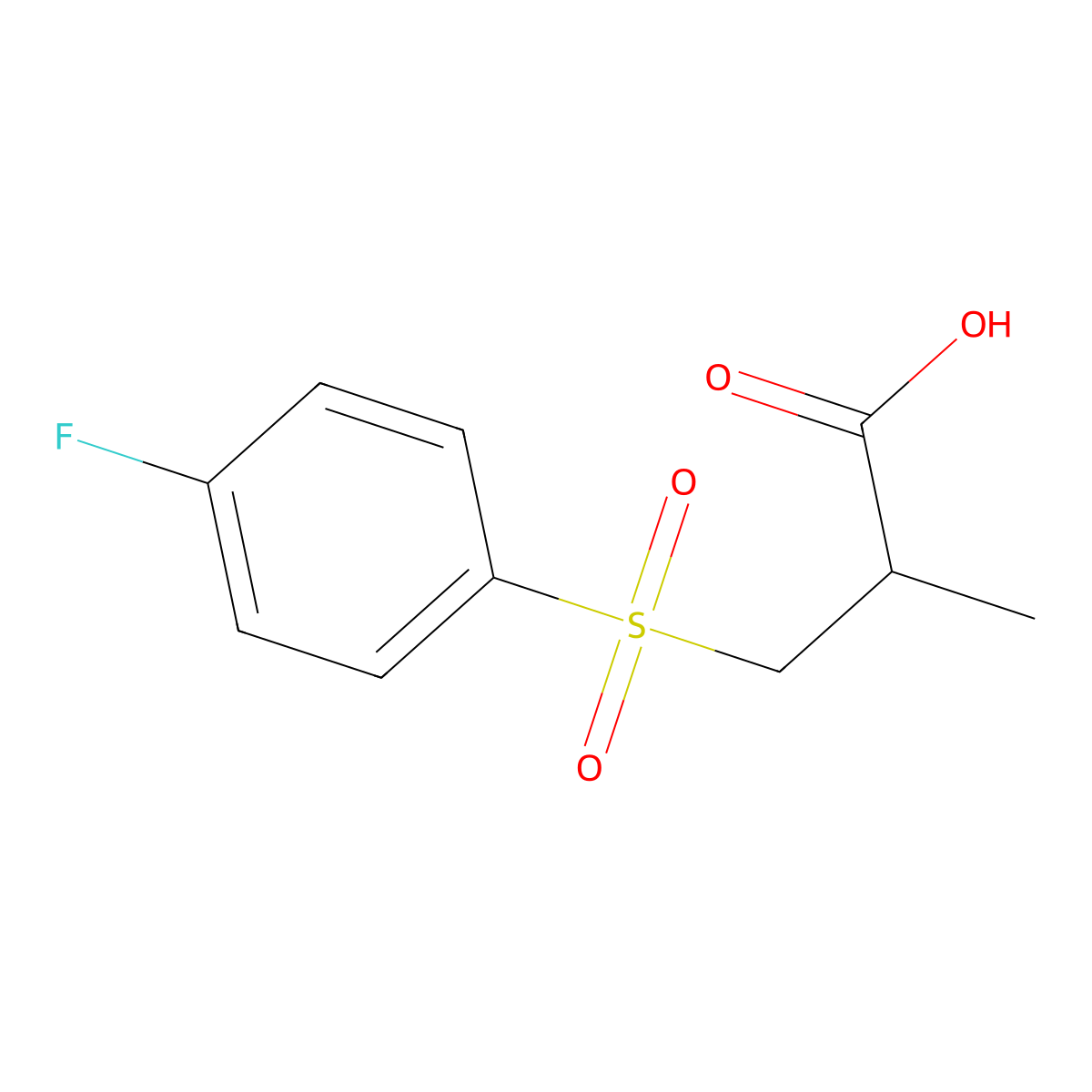 3-(4-Fluorobenzenesulfonyl)-2-methylpropanoic acid molecular structure, CAS 1018300-28-1