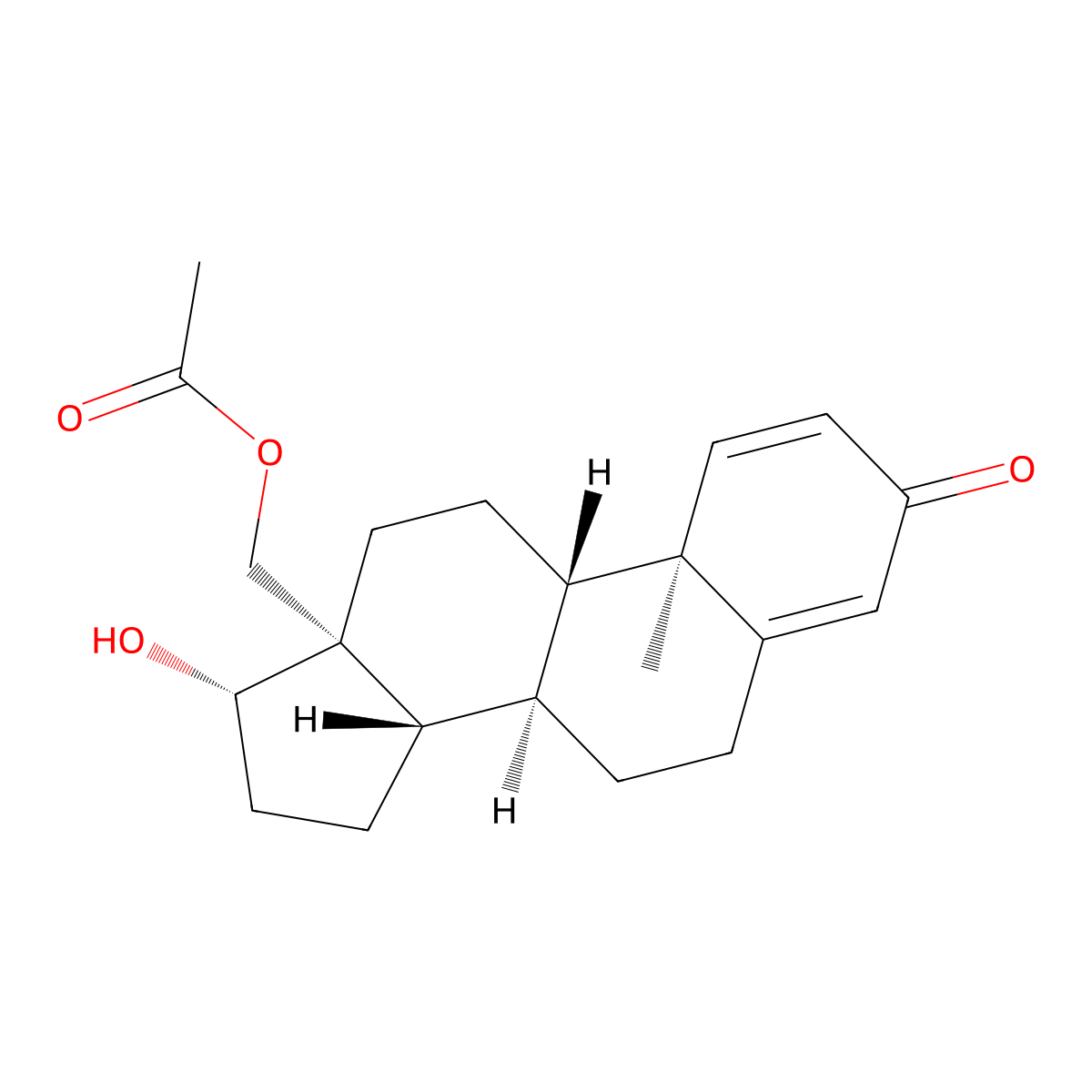 17-beta,19-Dihydroxyandrosta-1,4-dien-3-one 19-acetate molecular structure, CAS 101831-46-3