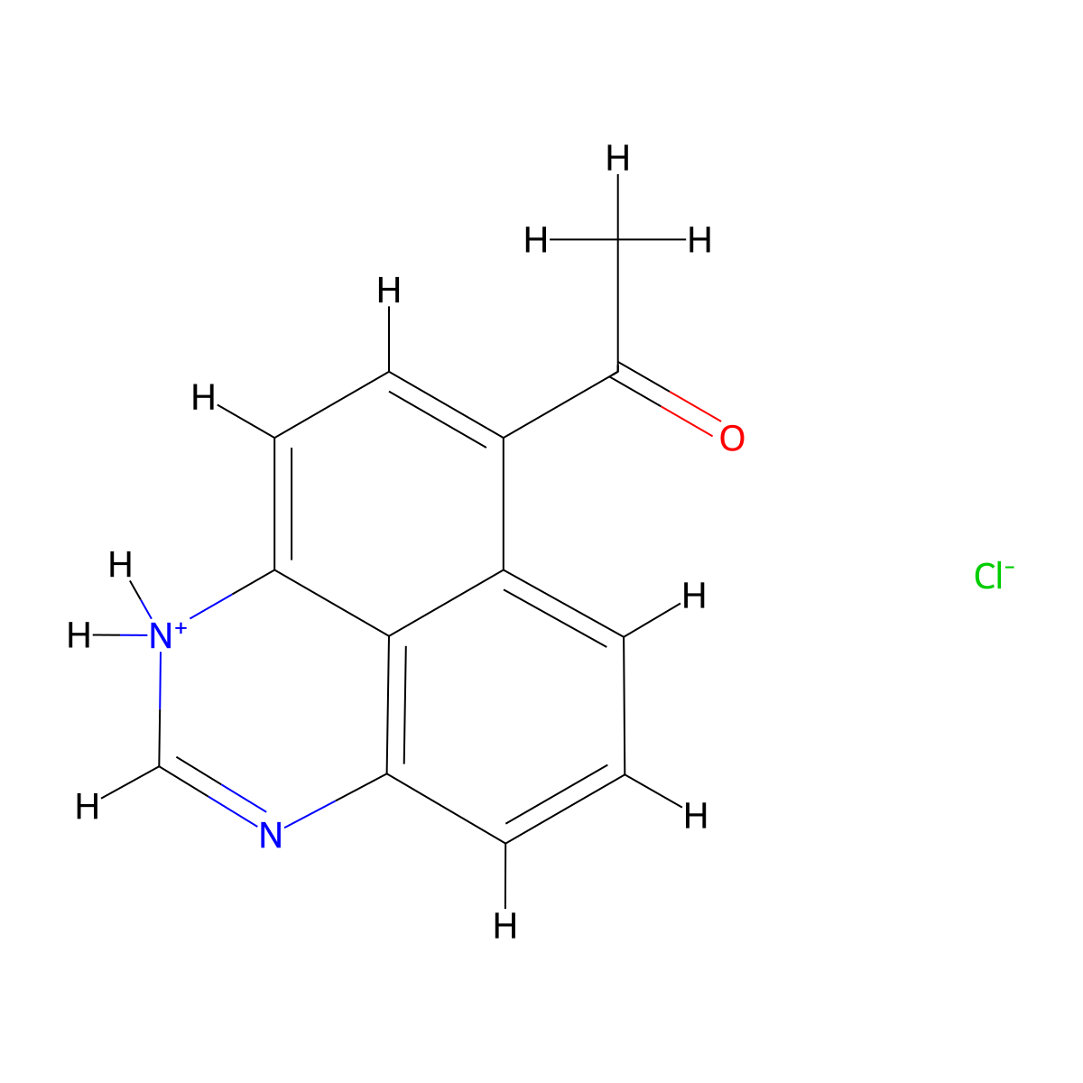 Ketone, methyl 6-perimidinyl, hydrochloride molecular structure, CAS 101831-63-4