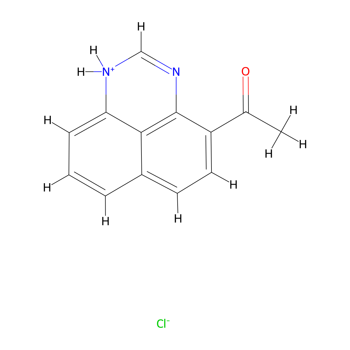 Ketone, methyl 9-perimidinyl, hydrochloride molecular structure, CAS 101831-64-5