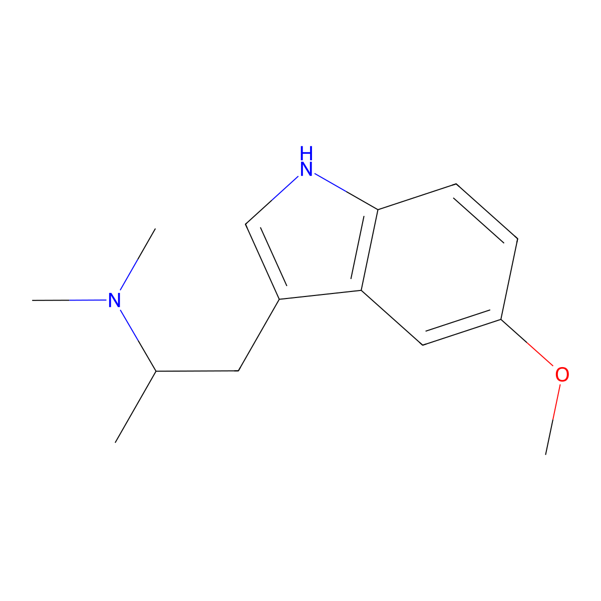 1-(5-Methoxy-1H-indol-3-yl)-N,N-dimethylpropan-2-amine molecular structure, CAS 101831-90-7