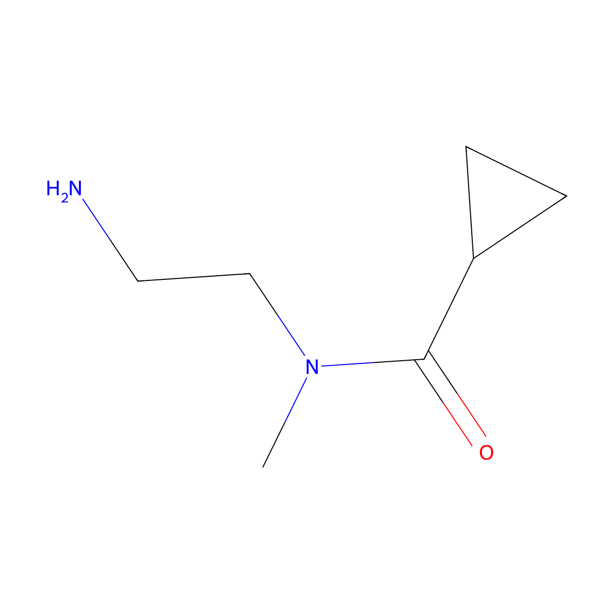 N-(2-aminoethyl)-N-methylcyclopropanecarboxamide molecular structure, CAS 1018310-17-2